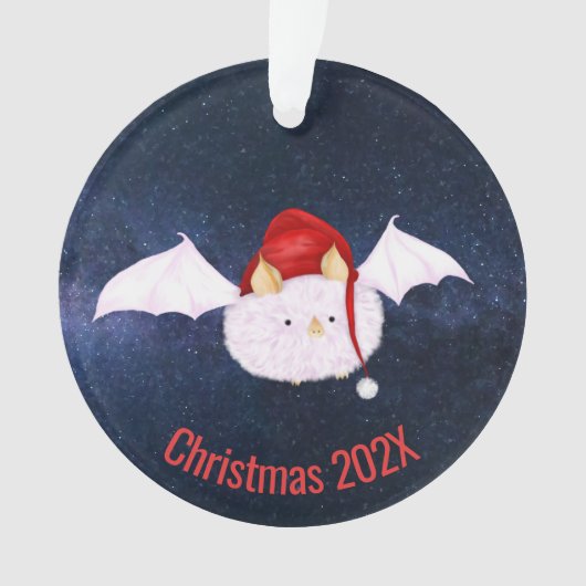 Kerstmis met witte tas ornament (voorkant)
