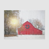 Kerstmis met zonlicht streaming door bomen tissuepapier (Voorkant)