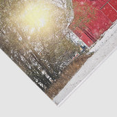 Kerstmis met zonlicht streaming door bomen tissuepapier (Detail)