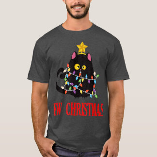 Kerstmis met zwart licht grappig Pajamamfamilie T-shirt