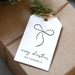 Kerstmis met Zwarte Strik 'Wrapped With Love' Cadeaulabel