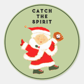 Kerstmis mevrouw Claus Ronde Sticker