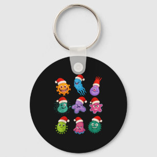 Kerstmis Microbiologie Bacteriën Kerstman Wetensch Sleutelhanger