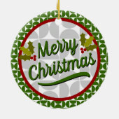 Kerstmis - Mid Century Moderne Vormen Keramisch Ornament (Achterkant)