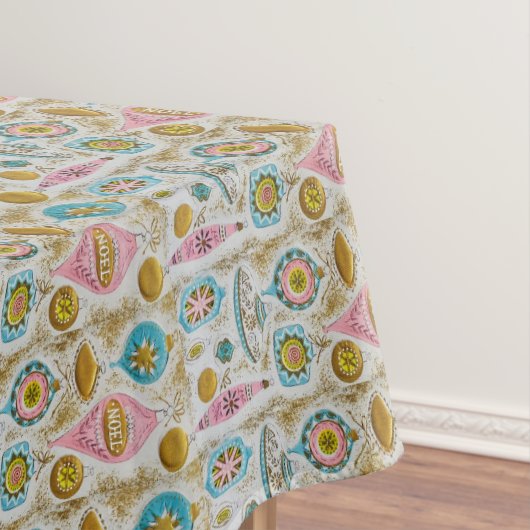 Kerstmis Midden Eeuw Modern Ornamenten Tafelkleed (Voorbeeld)