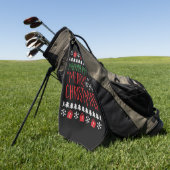 Kerstmis - Mijn kinderen zetten de vrolijkheid in Golfhanddoek (Groen)