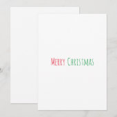 Kerstmis minimalistisch eenvoudig kerstkaart (Voorkant / Achterkant)