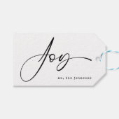 Kerstmis minimalistisch modern eenvoudig cadeaulabel (Voorkant (Horizontaal))