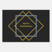 Kerstmis minimalistisch Monogram in Lijsten Custom Inpakpapier Vel (Voorkant 3)