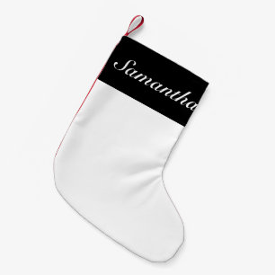Kerstmis minimalistische klassieker zwart wit kleine kerstsok