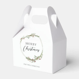Kerstmis Minimalistische Krans Bedankdoosjes