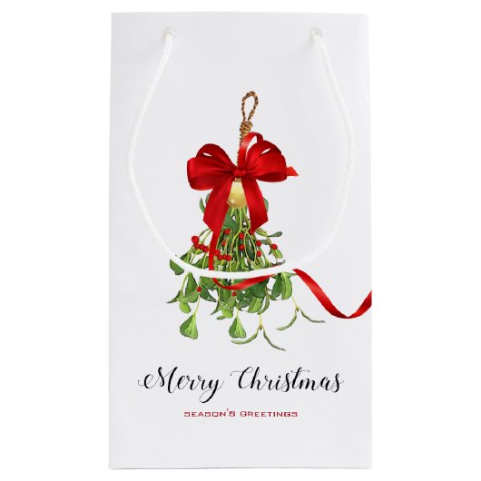 Kerstmis Mistletoe Klein Cadeauzakje (Achterkant)