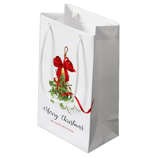 Kerstmis Mistletoe Klein Cadeauzakje (Achterkant Gekanteld)