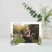 Kerstmis Mistletoe Prettige feestdagen Foto Briefk (Staand voorkant)