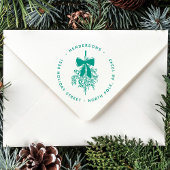 Kerstmis Mistletoe Tak Retouradres Zelfinktende Stempel