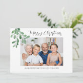 Kerstmis Mistsemoon Foto Feestdagenkaart (Staand voorkant)