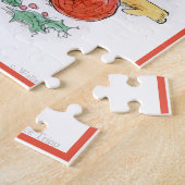 Kerstmis Mittens Knitting Mouse Puzzle Legpuzzel (Zijkant)