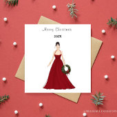 Kerstmis, mode, illustratie,