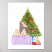 Kerstmis, mode schets, illustratie, poster (Voorkant)