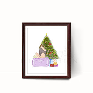 Kerstmis, mode schets, illustratie, poster