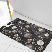 Kerstmis Modern Elegant Zwart Feestelijk Badmat