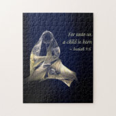 Kerstmis - moeder en kind legpuzzel (Verticaal)