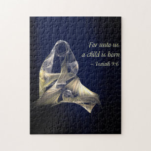 Kerstmis - moeder en kind legpuzzel