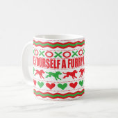 Kerstmis Mok 11 oz. "Best Dog Kerstmis Mok" (Voorkant links)