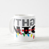 Kerstmis Mok 11 oz. "Naughty kiest Nice" (Voorkant links)