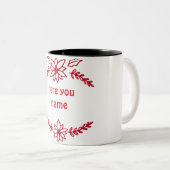 Kerstmis mok, aanpassen ontwerp tweekleurige koffiemok (Voorkant rechts)