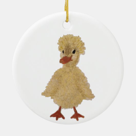 Kerstmis Mok Handje Gedekte Baby Duck Keramisch Ornament (Achterkant)