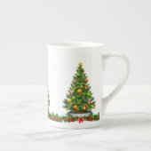 Kerstmis, Mok, kerstboom Porselein Kop (Rechts)