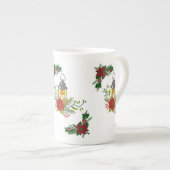 Kerstmis, Mok, kerstkaars Porselein Kop (Voorkant rechts)