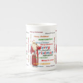 Kerstmis, Mok, Kerstman, prettige kerst Porselein Kop (Voorkant)