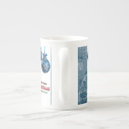 Kerstmis Mok, prettige kerst Porselein Kop (Achterkant)