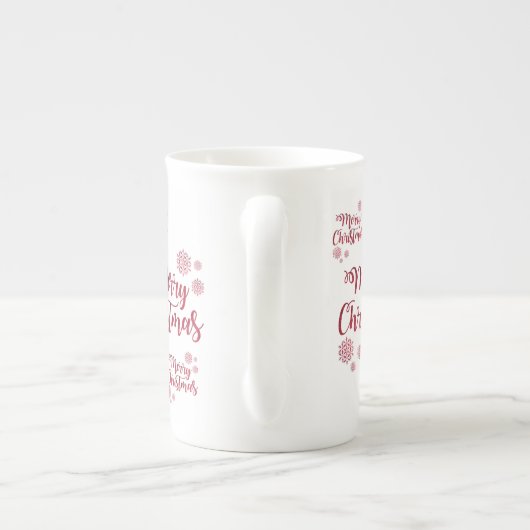 Kerstmis Mok, prettige kerst Porselein Kop (Achterkant)