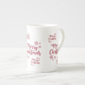 Kerstmis Mok, prettige kerst Porselein Kop (Voorkant rechts)