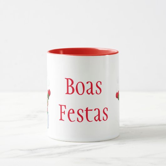 Kerstmis Mok-Snowman-Boas Festas Mok (Midden)