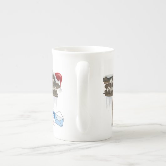 Kerstmis, Mok Snowman, prettige kerst (Achterkant)