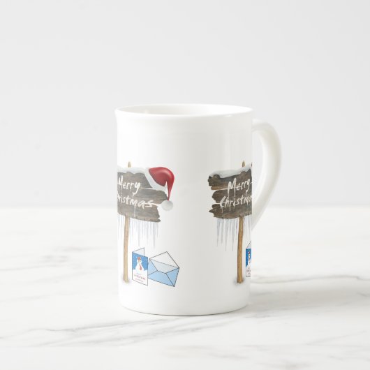 Kerstmis, Mok Snowman, prettige kerst (Voorkant rechts)