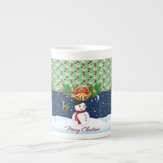 Kerstmis, Mok Snowman, prettige kerst (Voorkant)