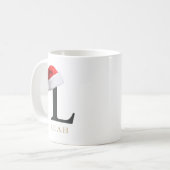 Kerstmis Monogram Mok (Voorkant links)