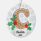 Kerstmis Monogram Ornament met Letter C (Links)