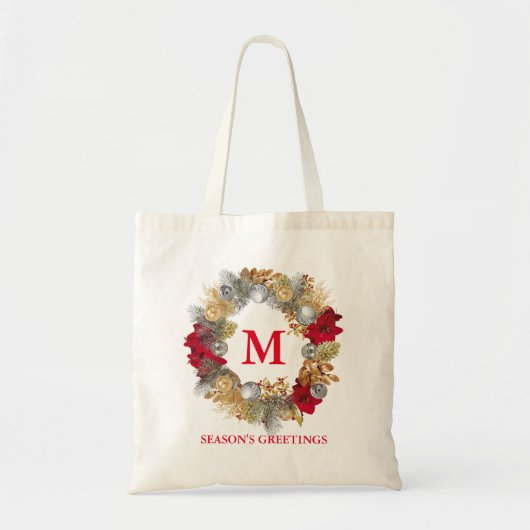 Kerstmis - MONOGRAM Tote Bag (Voorkant)