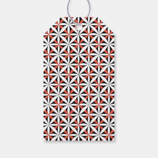 Kerstmis mooie sneeuwvlok sterpatroon CC1281 Cadeaulabel (Achterkant)