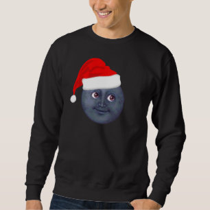 Kerstmis Moon Emoji Pull Over Sweatshirt