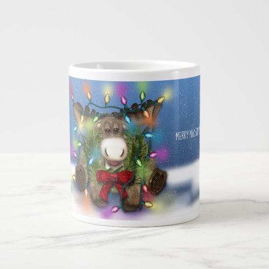 Kerstmis Moose 20 oz. Mok (Voorkant)