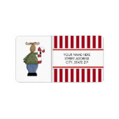 Kerstmis Moose Adres dat de Etiketten van de Verze (Voorkant)