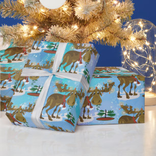 Kerstmis Moose kleiner papier voor ompakken