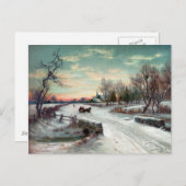 KERSTMIS MORN, c1885. Feestdagenkaart (Voorkant / Achterkant)